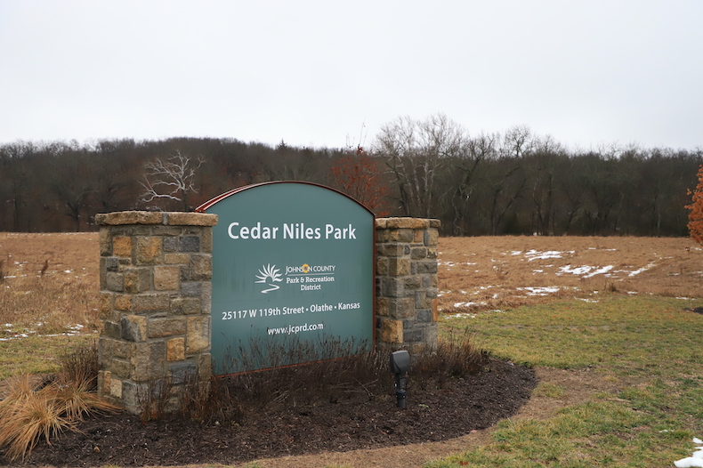 Cedar Niles Park in Olathe. One of the park's entrances is on 119th Street, which Olathe will repair because it's starting to crumble